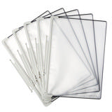 Tarifold Pivoting Pockets for Modular Desktop Reference & Display Systems - 10 Gray Pockets, Letter-Size