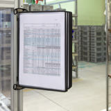Tarifold PRO Wall Mount Reference & Display System – 5 Black Pockets, Universal (Letter-Size/A4)