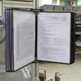 Tarifold PRO Wall Mount Reference & Display System – 10 Black Pockets, Universal (Letter-Size/A4)