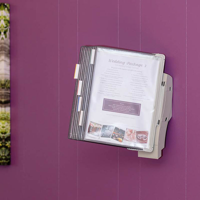 Tarifold Design Modular Wall Extension Unit - 10 Gray Pockets, Letter-Size