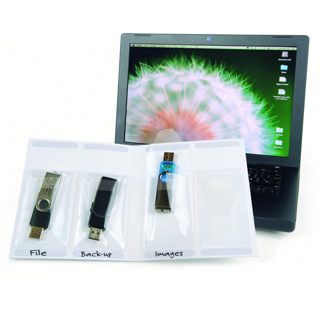 Self-adhesive USB Pocket, Incl. Digiwallet, Permanent