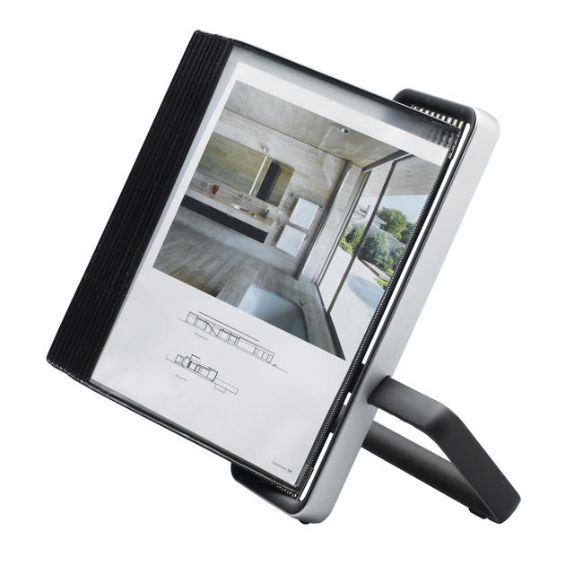 Tarifold VEO Desktop Reference & Display System - 10 Black Pockets, Universal (Letter-Size/A4)