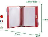Tarifold Wall Mount Reference & Display System – 10 Red Pockets, Letter-Size