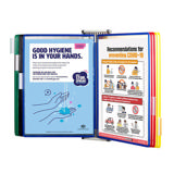 Tarifold Antimicrobial Wall Mount Reference & Display System – 10 Assorted Pockets, Letter-Size